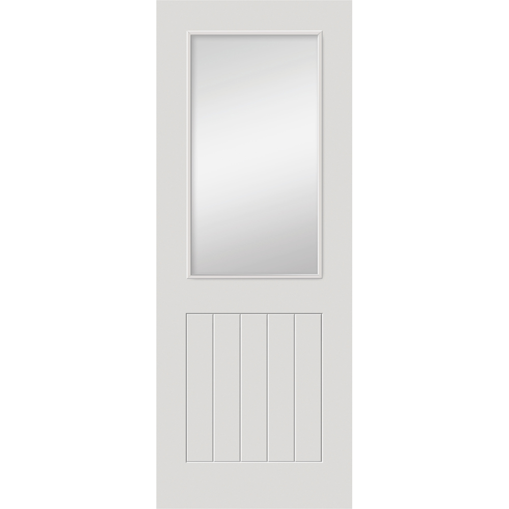 JB Kind Thames Cottage White Primed 1/2 Light Glazed Internal Door 1981 x 610mm Image 1