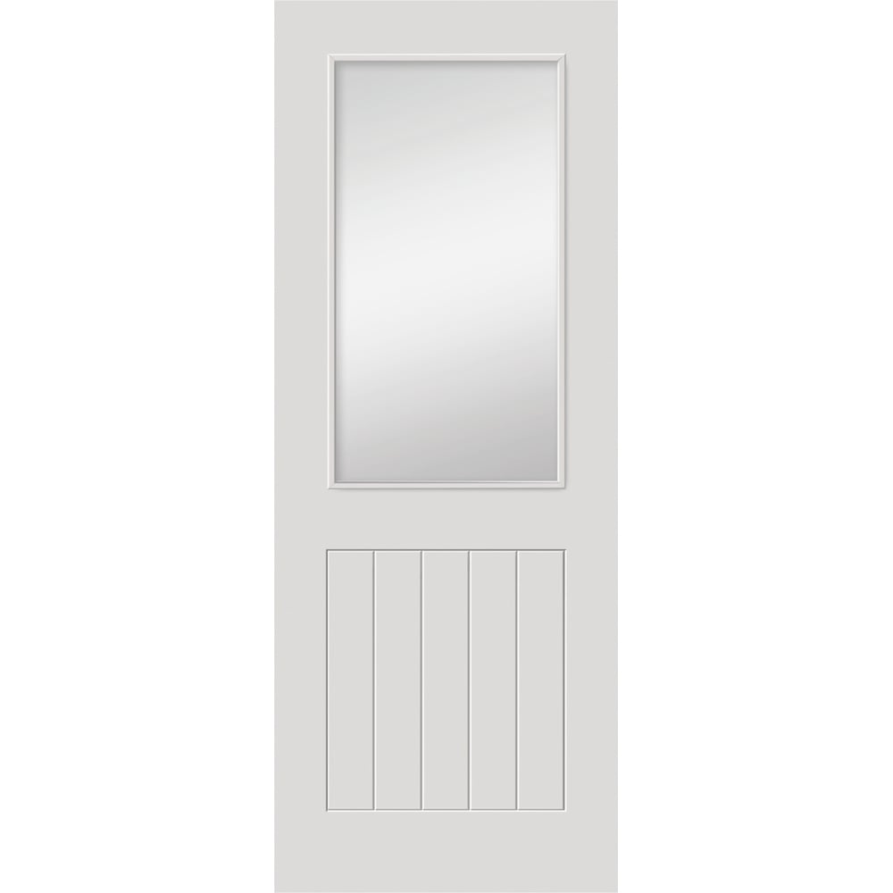 JB Kind Thames Cottage White Primed 1/2 Light Glazed Internal Door 2040 x 826mm Image 1
