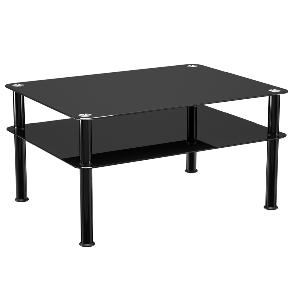 AVF Classic Black Glass Coffee Table Image 3