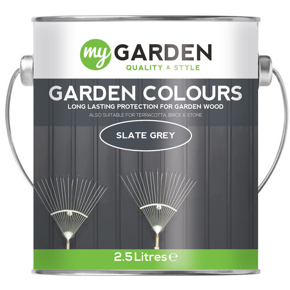 My Garden Colours Multi Surface Slate Grey Paint 2.5L Image 2