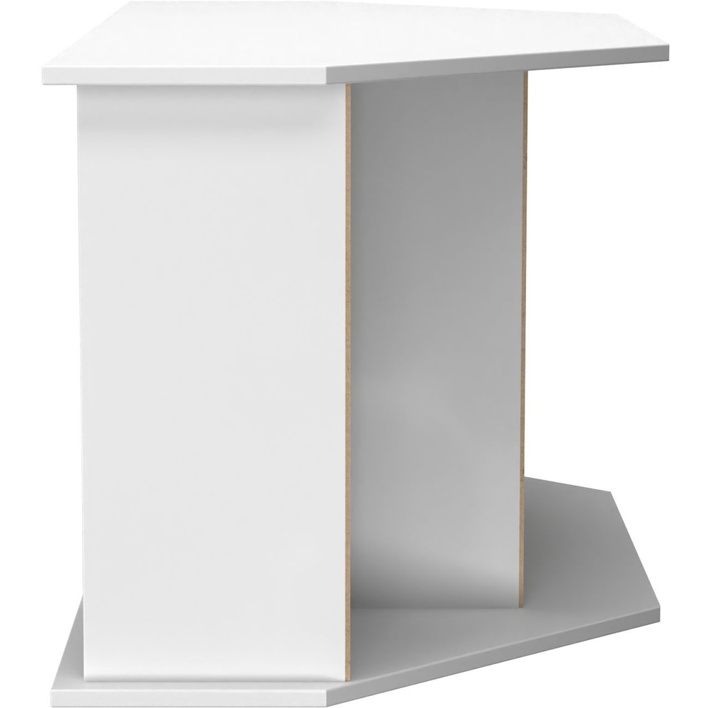 Crowndale Contrast Single Drawer 5 Shelf Grey Matt and White Corner TV Unit Ready Assembled Image 3