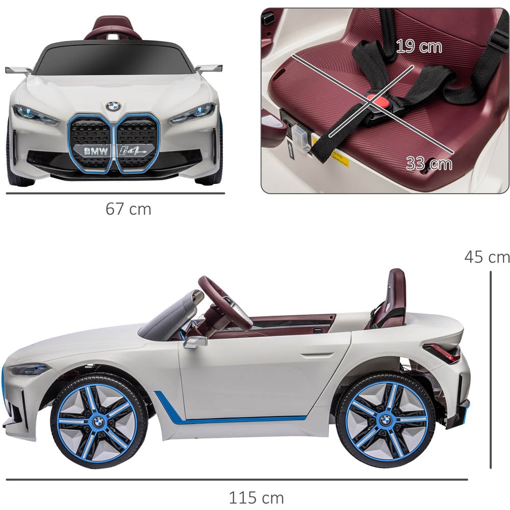 Tommy Toys BMW I4 Kids Ride On Electric Car White 12V Image 6