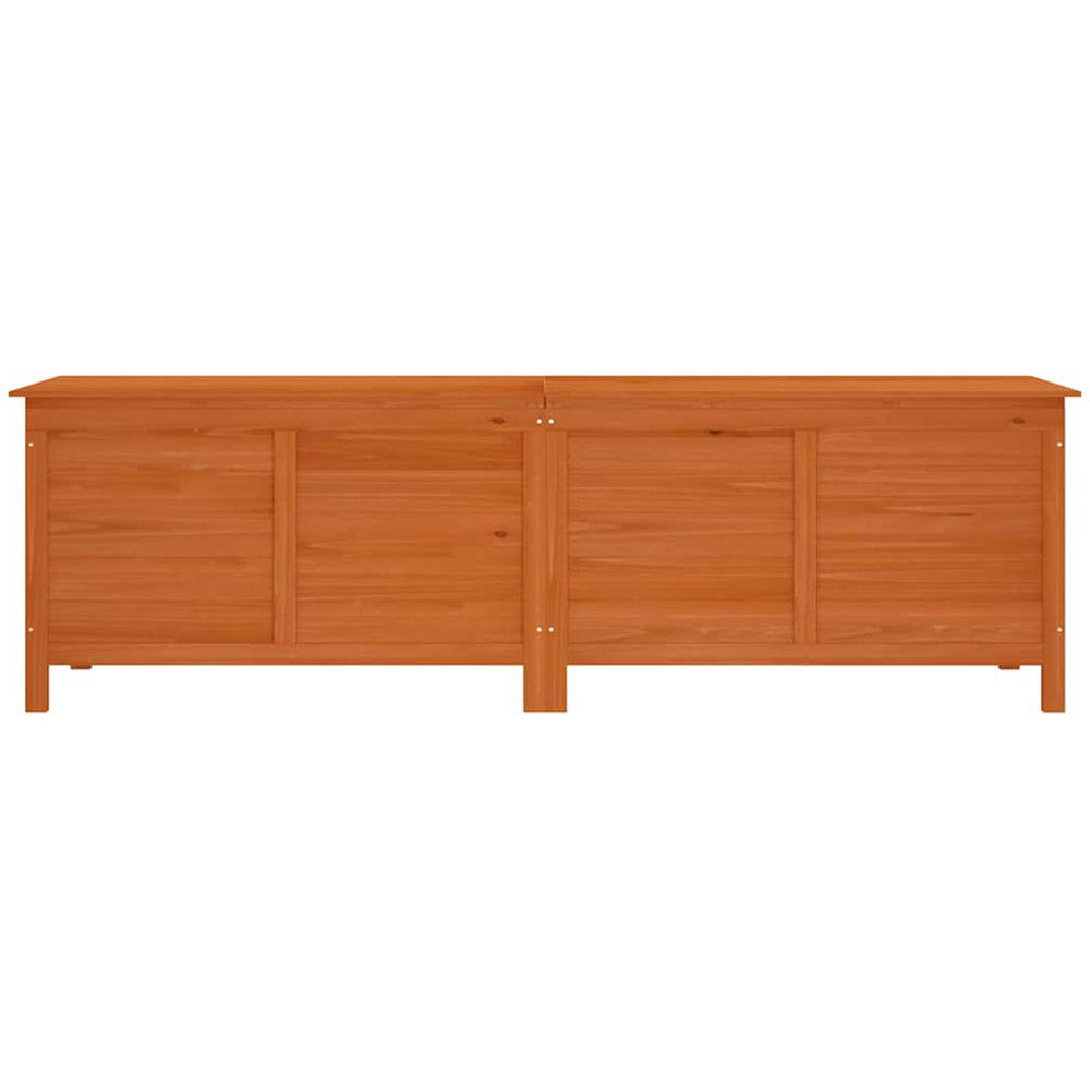 vidaXL 56.5 x 198.5 x 50cm Brown Fir Wood Garden Storage Box Image 3