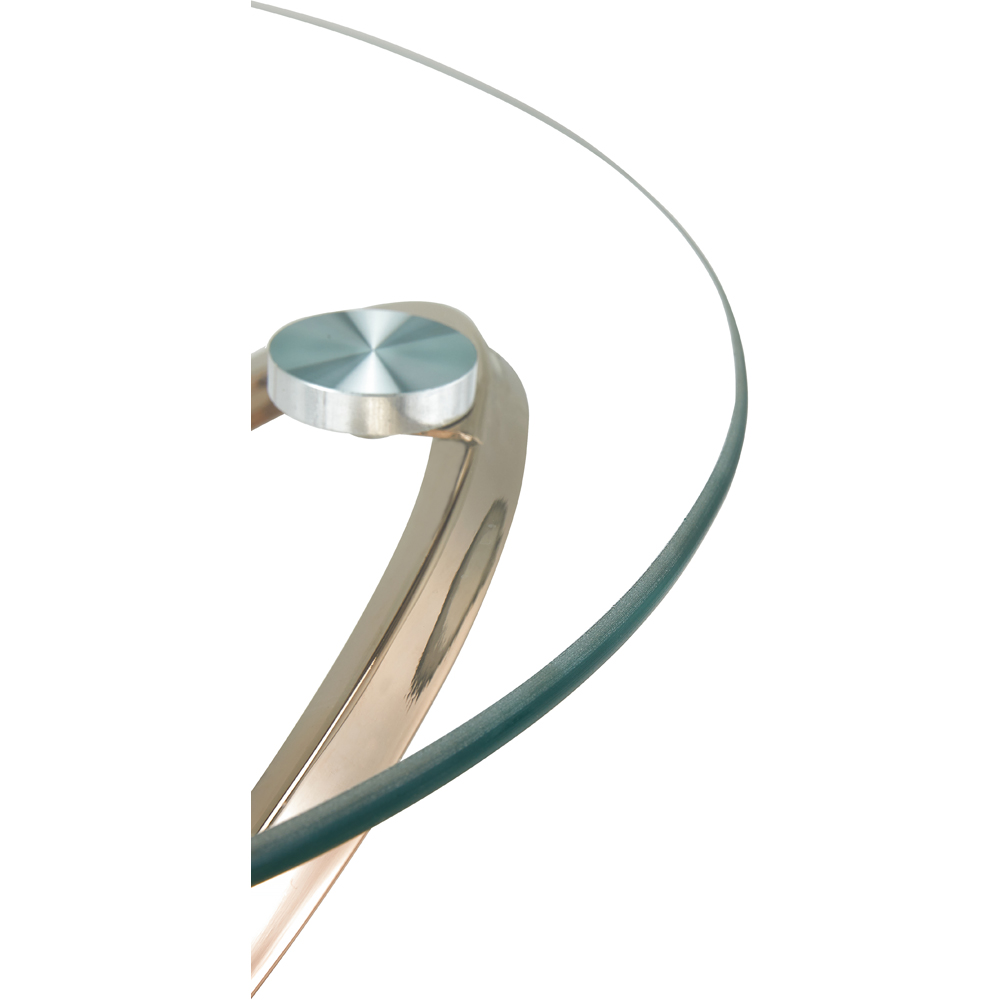 Comfy Living Gold Effect Tempered Glass Side Table Image 5