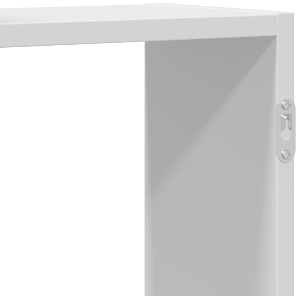 vidaXL 8 Shelf White Floating Wall Shelf Image 7