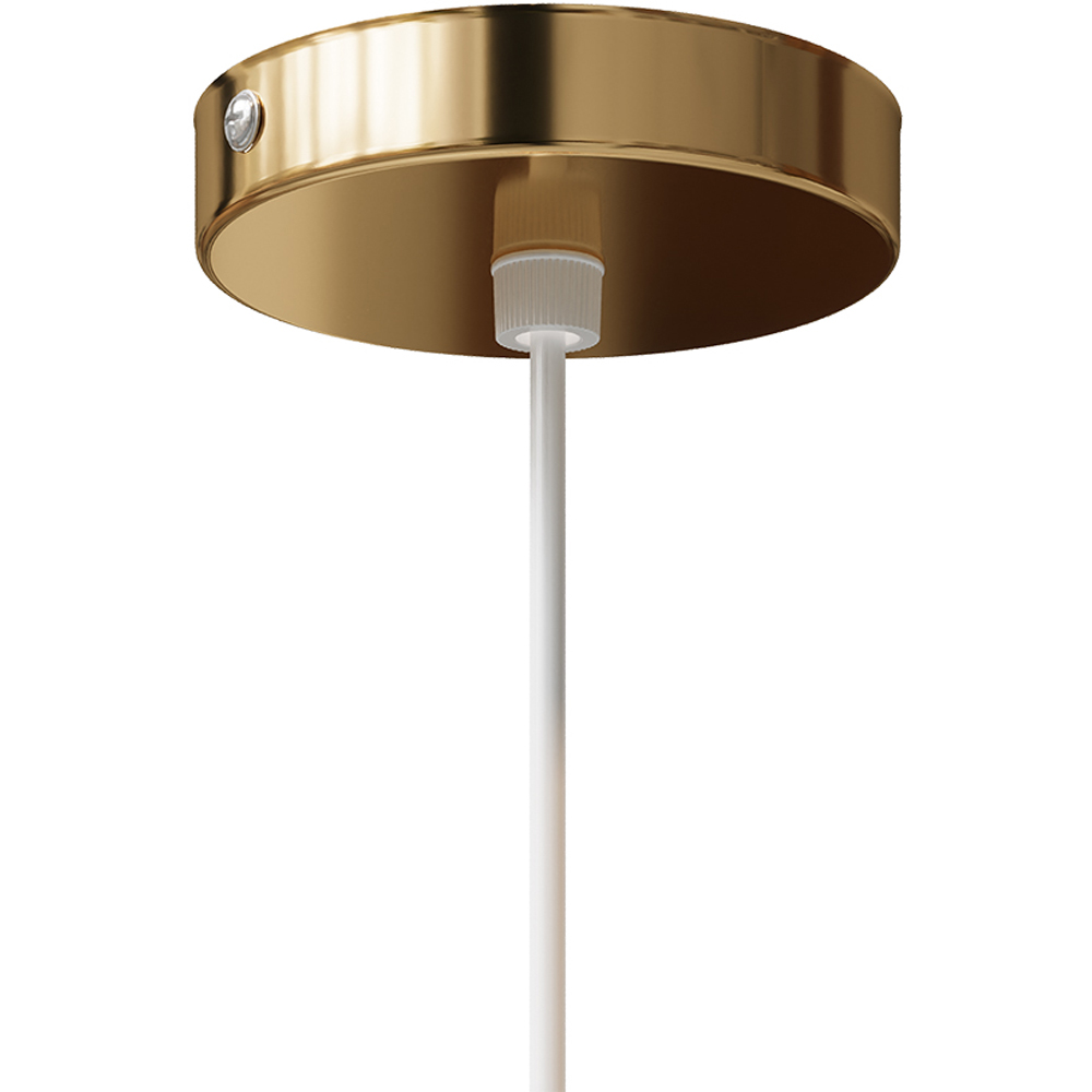 Living and Home Gold Iron Cube Glass Discs E27 Pendant Light Image 5