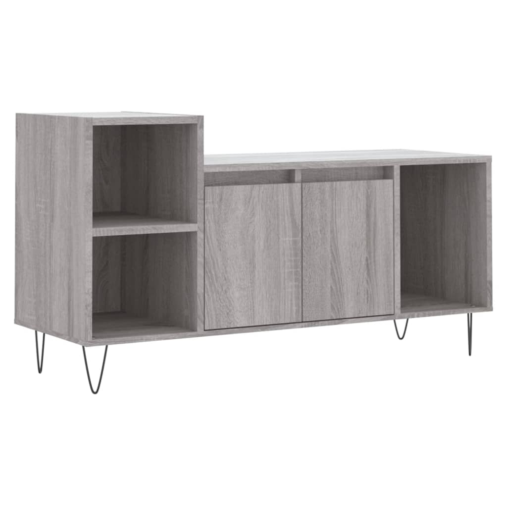 vidaXL 2 Door 3 Shelf Grey Sonoma TV Cabinet Image 2