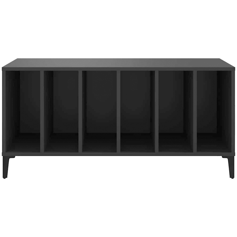 vidaXL 6 Shelf Black Record Cabinet Image 5