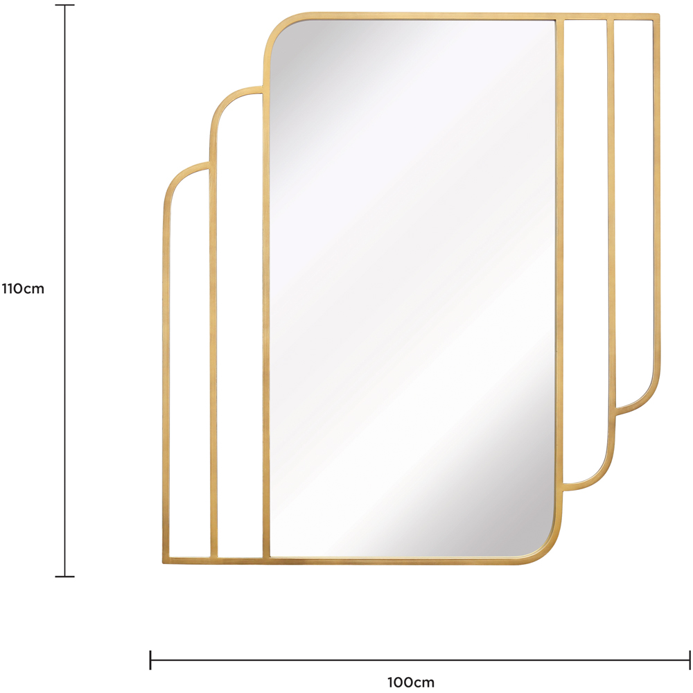 Charles Bentley Prague Gold Rectangular Wall Mirror Image 8