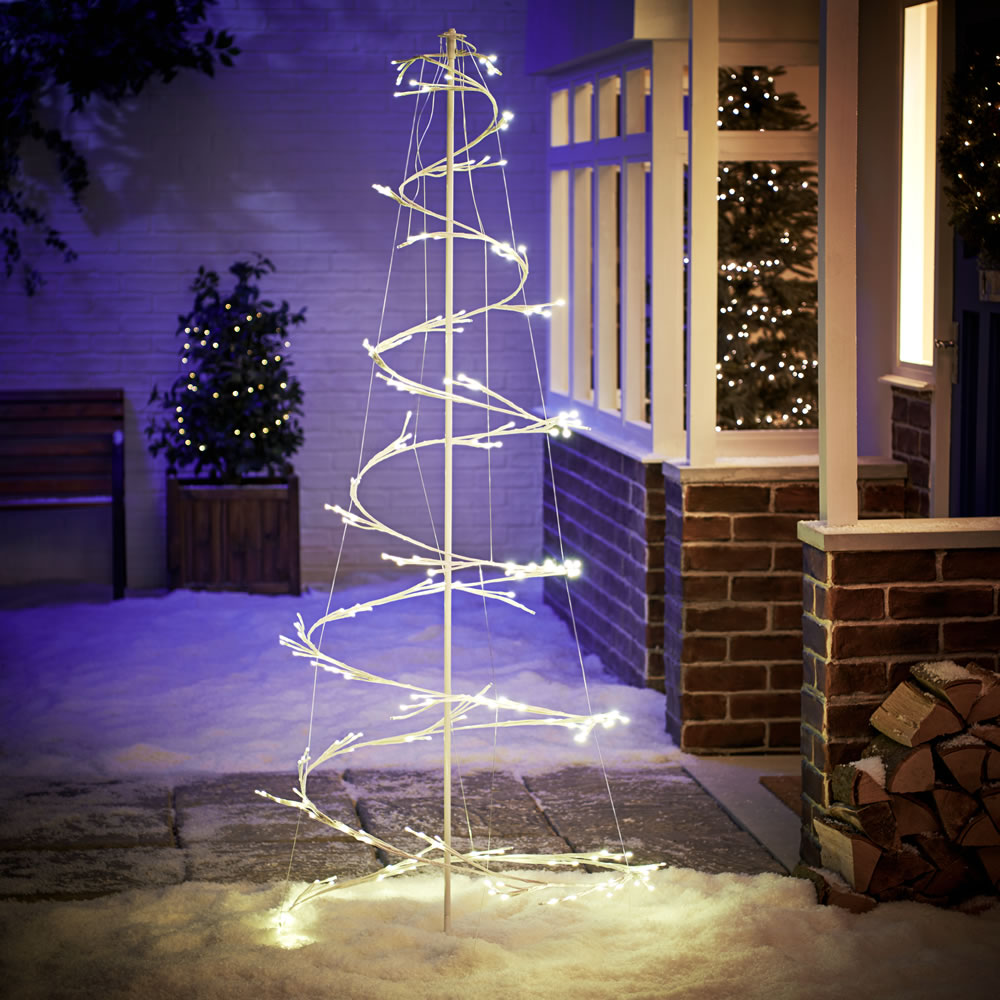 Wilko 5.9ft Pop Up LED Christmas Tree with White Cable Image