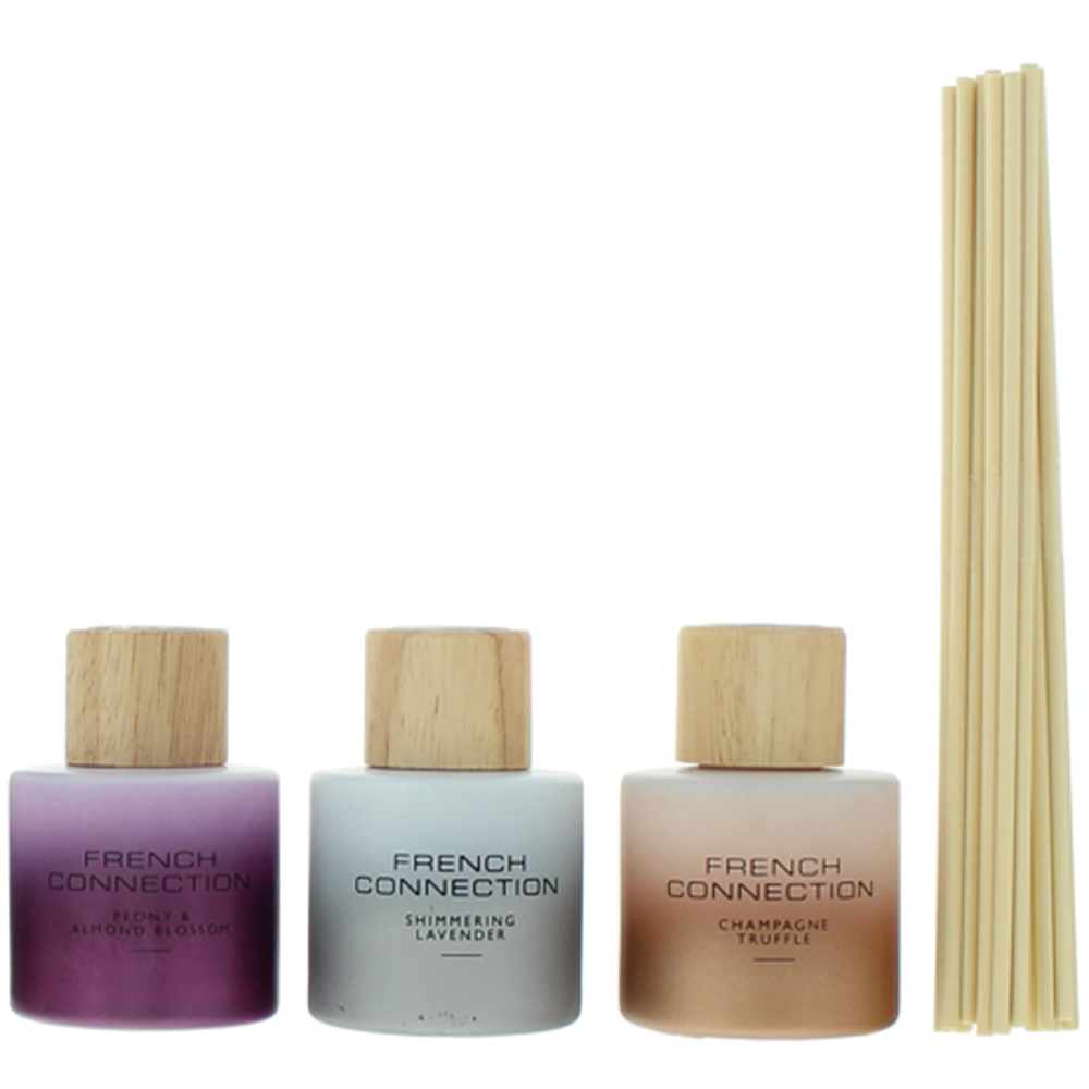 French Connection Metallic Collection Reed Diffuser 3 Piece Gift Set ...