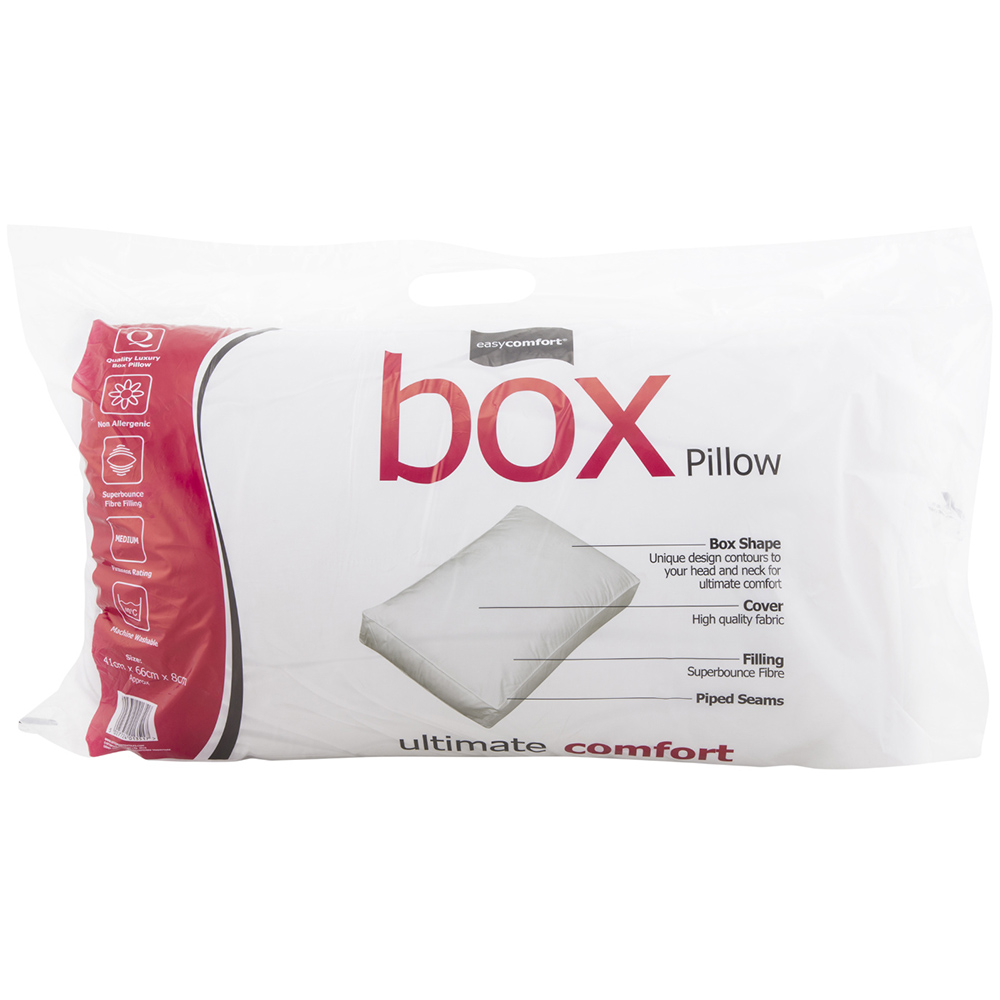 Easy Comfort White Superbounce Filling Box Pillow 66 x 41cm Image