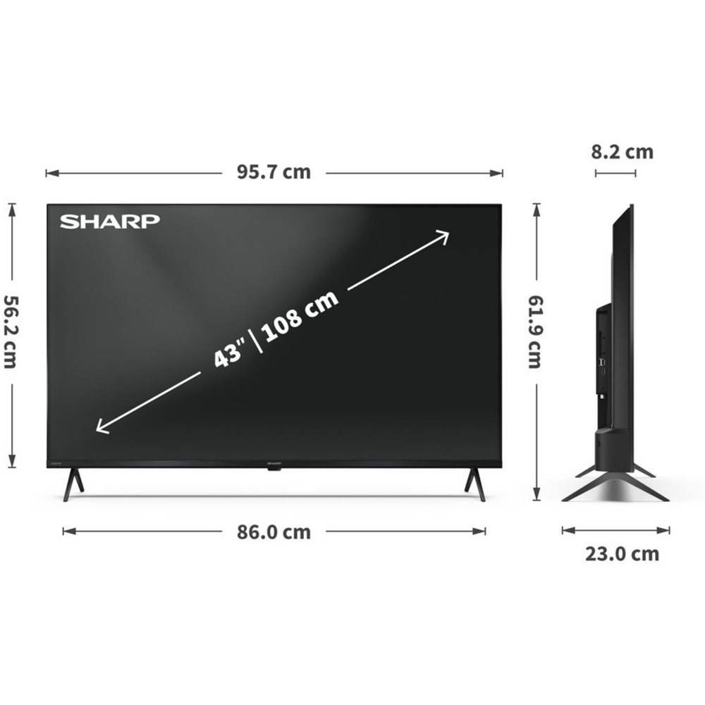 SHARP 43HK4245KB 4K UHD TiVo Smart TV 43 inch Image 9
