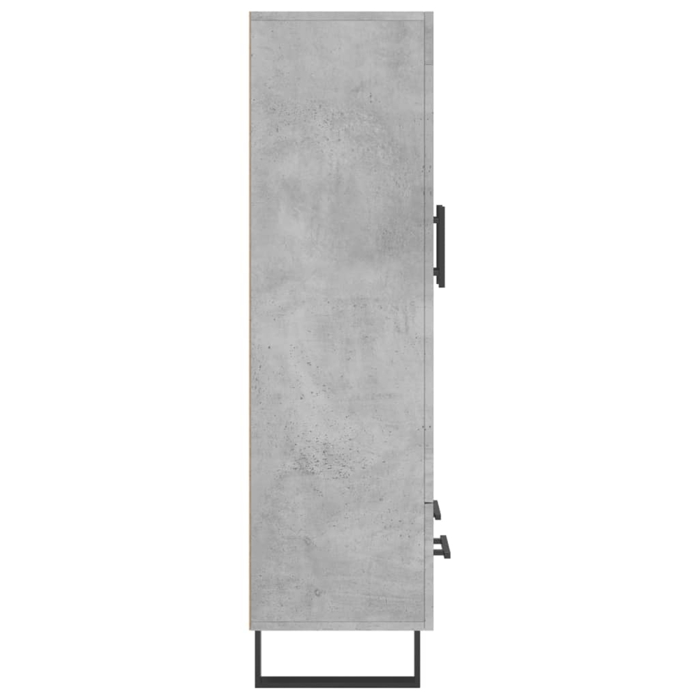 vidaXL 2 Door Single Drawer Concrete Grey Highboard Image 7