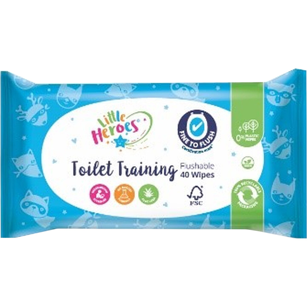 Toilet Training Flushable Wipes - Blue Image