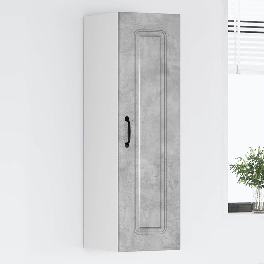 vidaXL Single Door Concrete Grey Kitchen Wall Cabinet Image 1