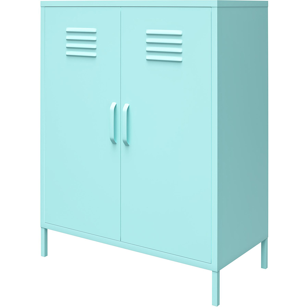 Novogratz Cache 2 Door Mint Metal Locker Storage Cabinet Image 6