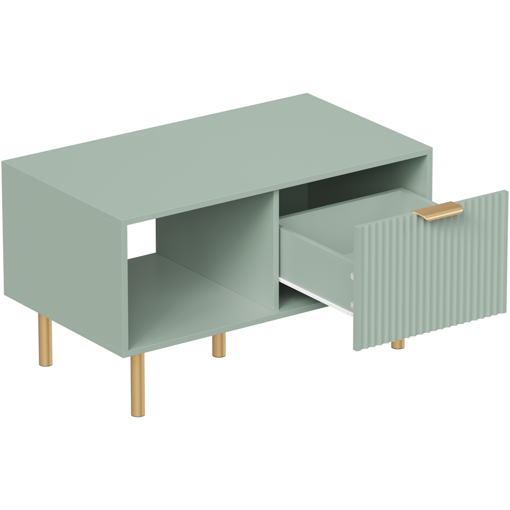 FurnitureHMD Single Drawer Single Shelf Green Coffee Table Image 3