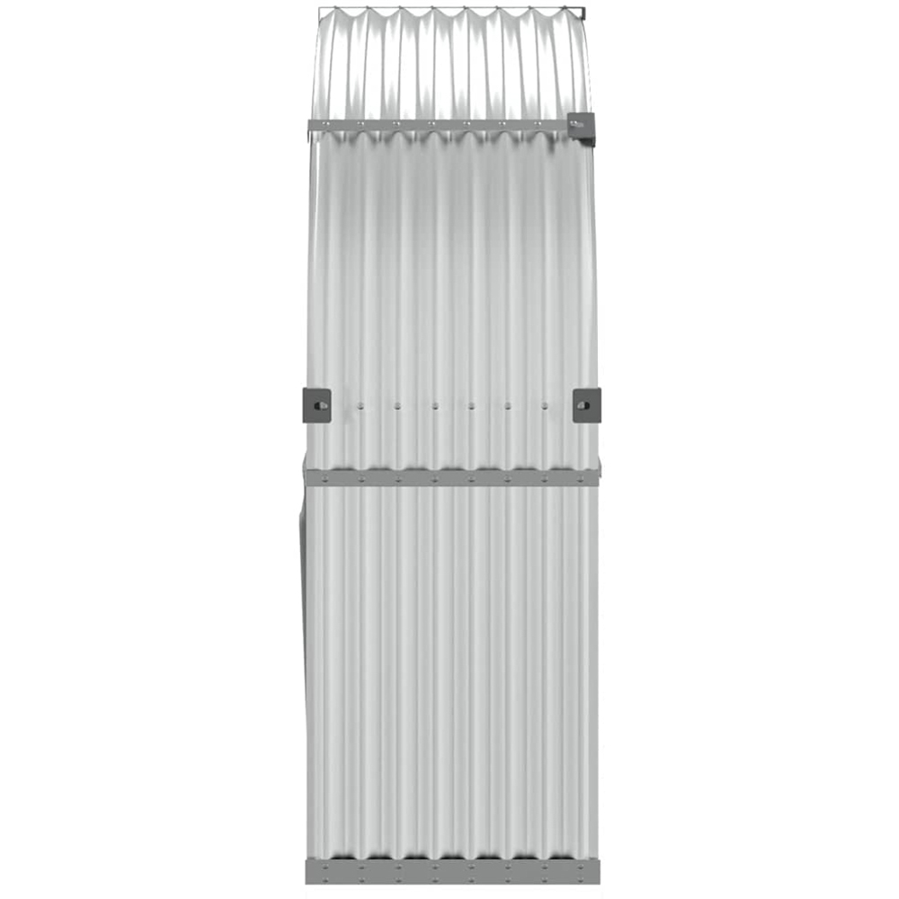vidaXL Silver Galvanised Steel Firewood Log Holder 140 x 120 x 45cm Image 4
