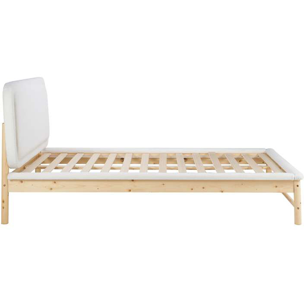 Birlea Emmi King Size White Fabric Bed with Headboard Image 4