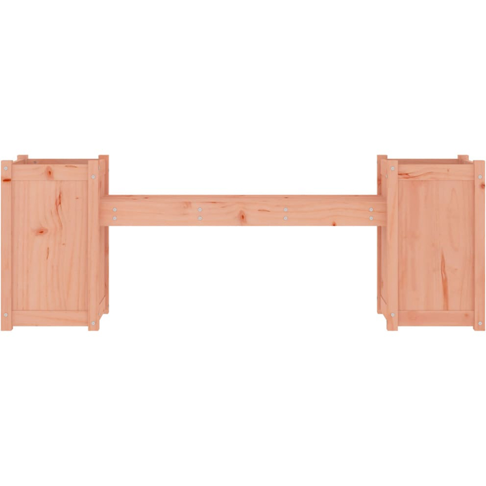 vidaXL 2-in-1 Natural Solid Douglas Wood Planter Box with 2 Seater Bench Image 3