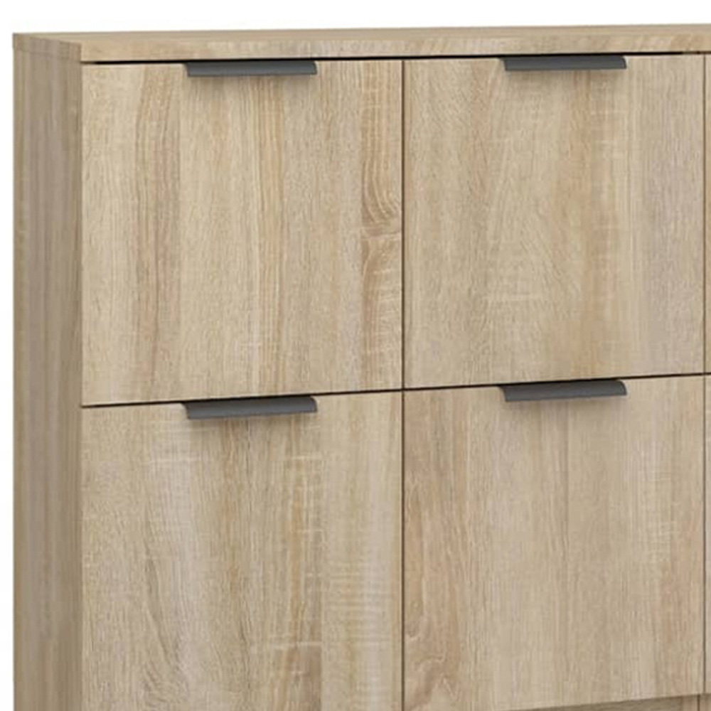 vidaXL 4 Door Sonoma Oak Sideboard Set of 2 Image 6