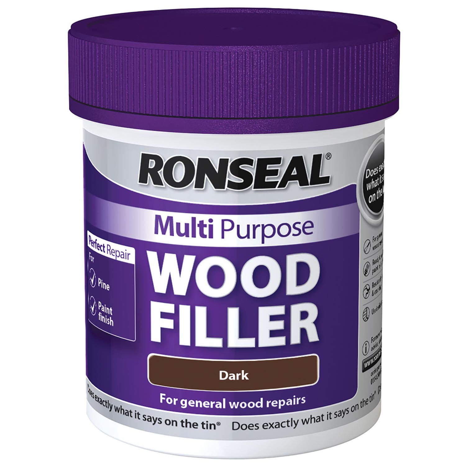 Ronseal Multi Purpose Dark Wood Filler 465g Image