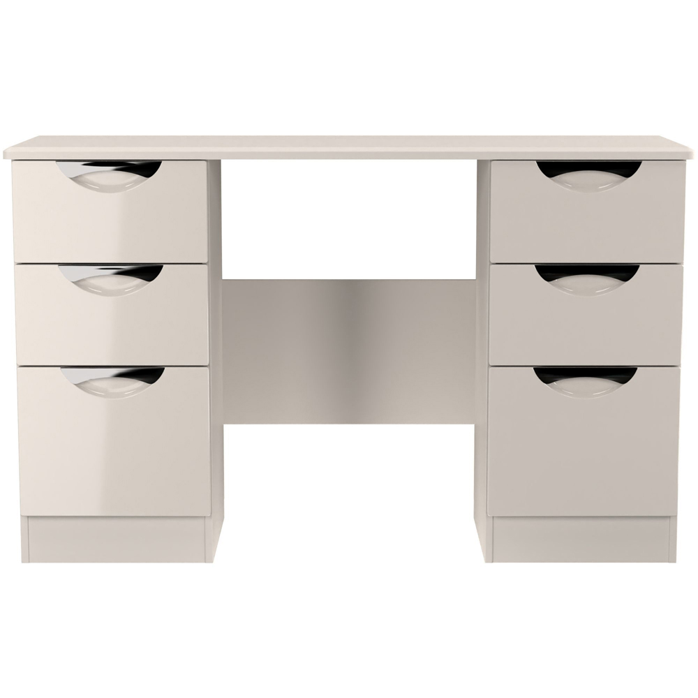 Crowndale Camden 6 Drawer Kashmir Gloss Kneehole Desk Ready Assembled Image 2