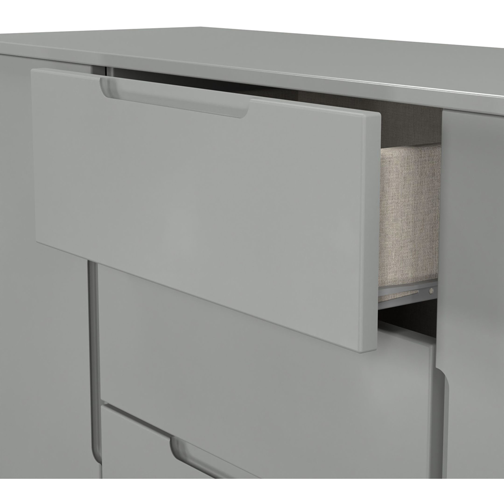 Crowndale Milan 2 Door 3 Drawer Dusk Grey Sideboard Ready Assembled Image 6