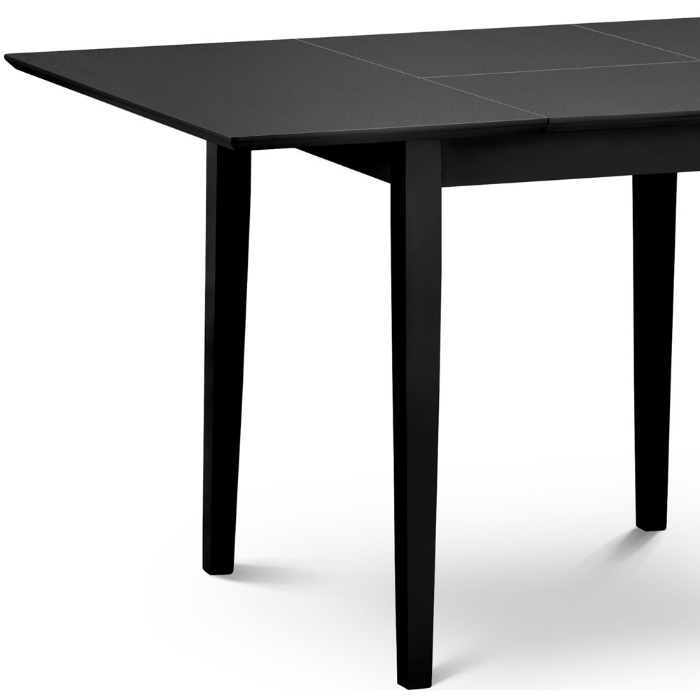 Julian Bowen Rufford 4 Seater 80 to 120cm Extendable Dining Table Black Image 6