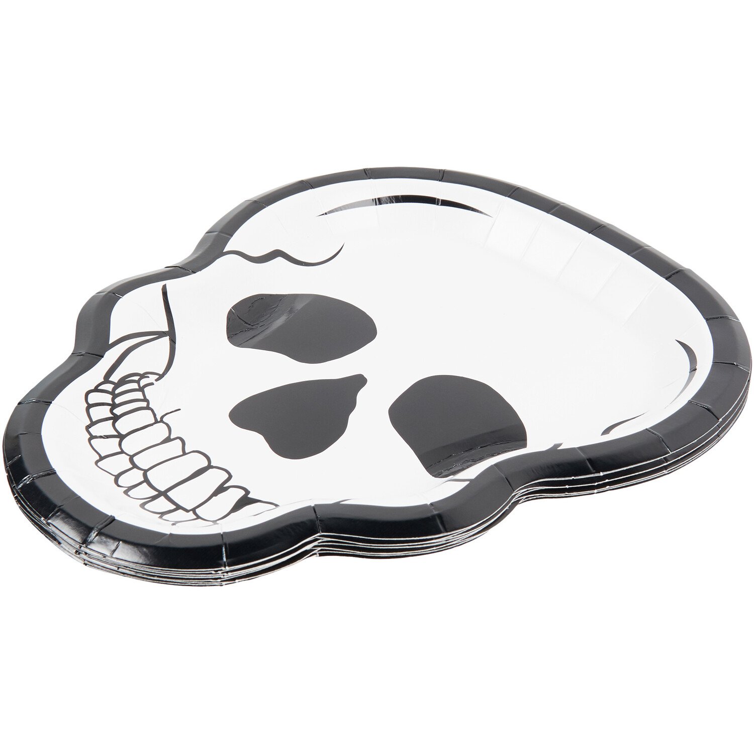 Pack of 8 Spooky Skull Plates Image 2