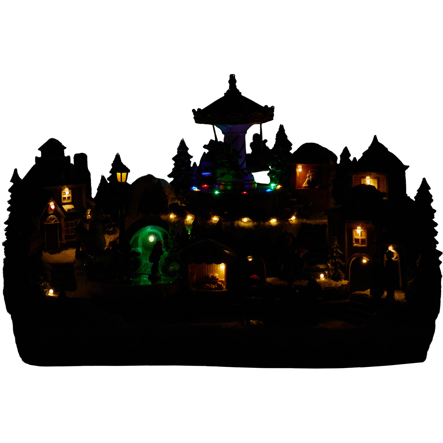 LED Festive Village Scene Model Image 3
