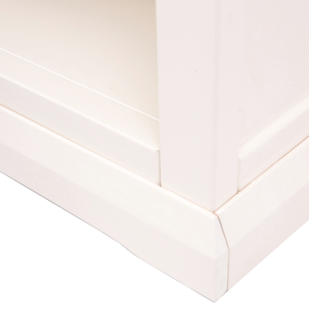 Cosenza 4 Shelf Off White Wide Bookcase Image 7