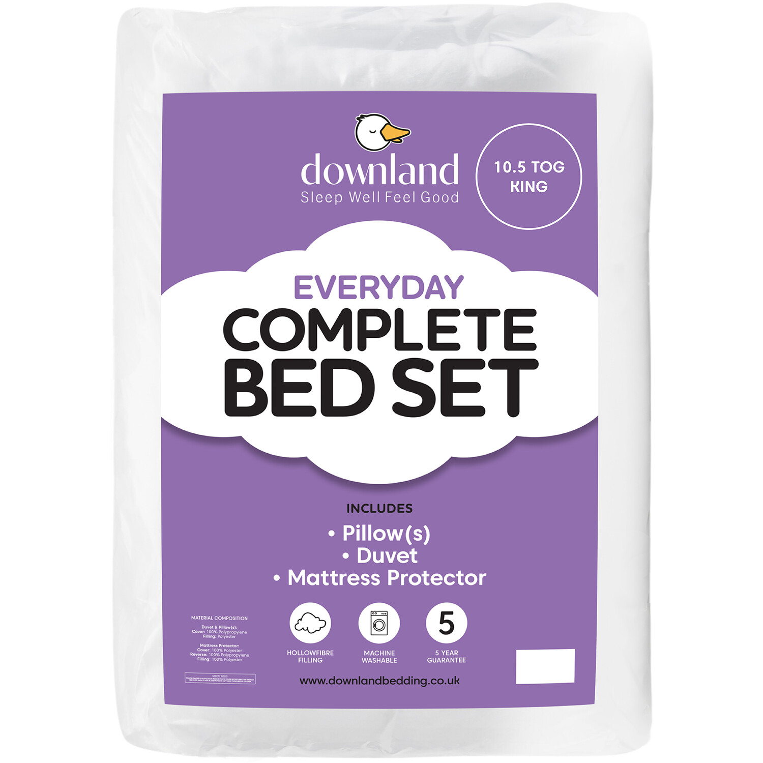 Downland 10.5 Tog Complete Bed Set King Image