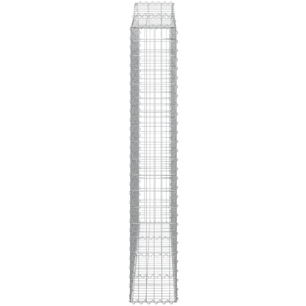 vidaXL Silver Galvanised Iron Gabion Basket 200 x 30 x 180/200cm 6 Pack Image 3