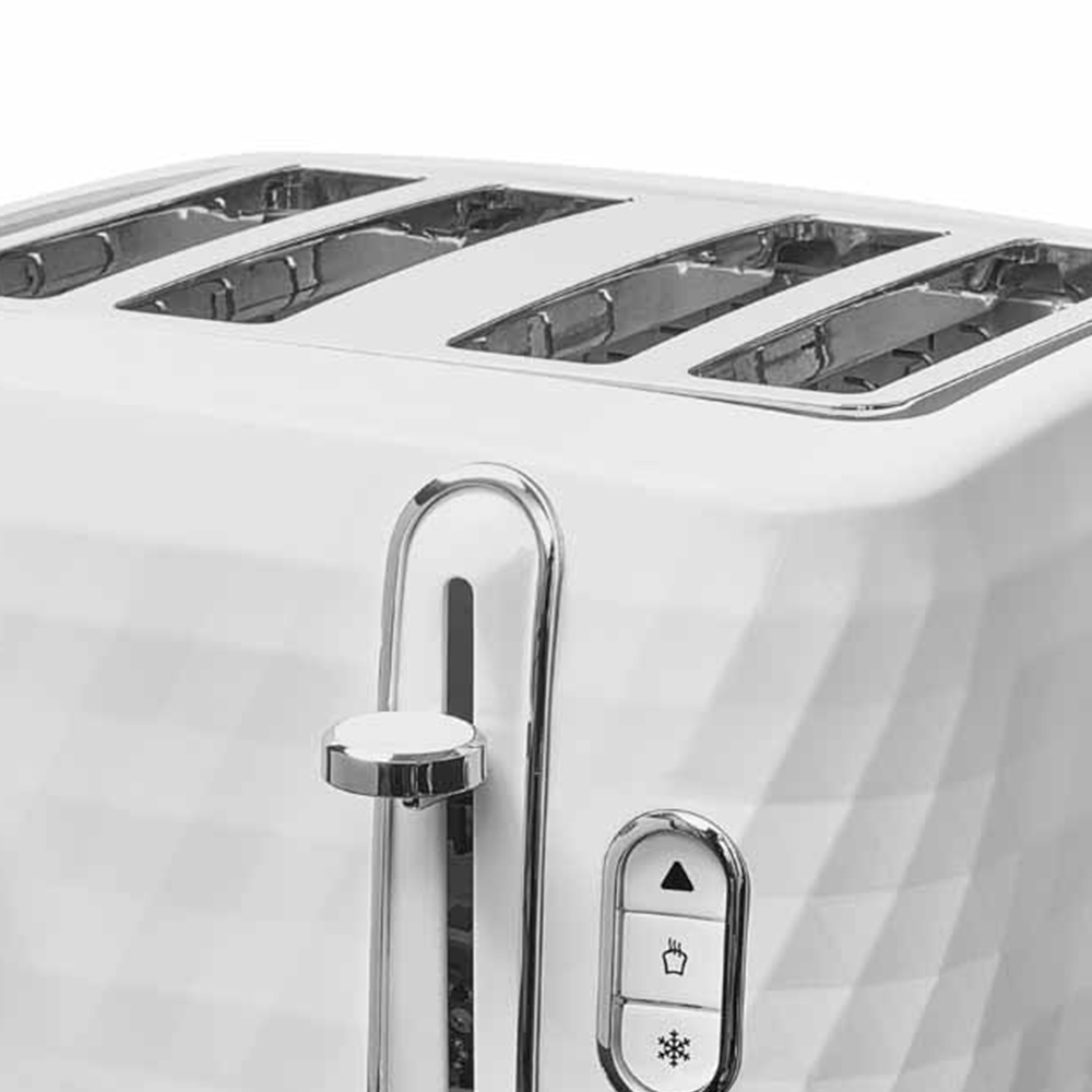 Wilko White Diamond 4 Slice Toaster Image 3