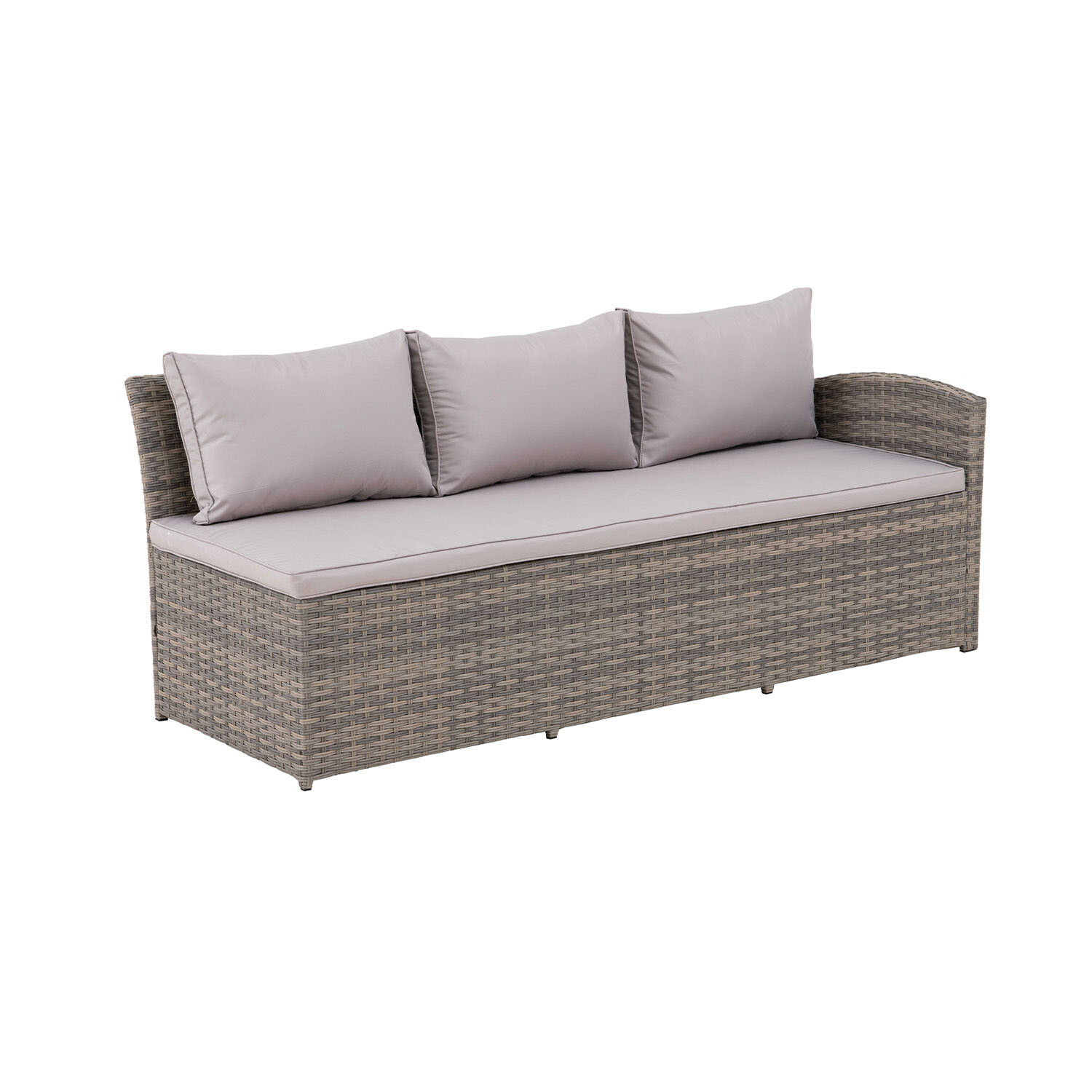Matara 8 Seater Grey Outdoor Corner Conversation Set Image 7