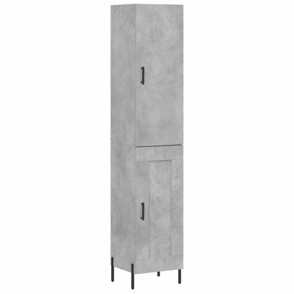 vidaXL 2 Door Concrete Grey Highboard Image 2