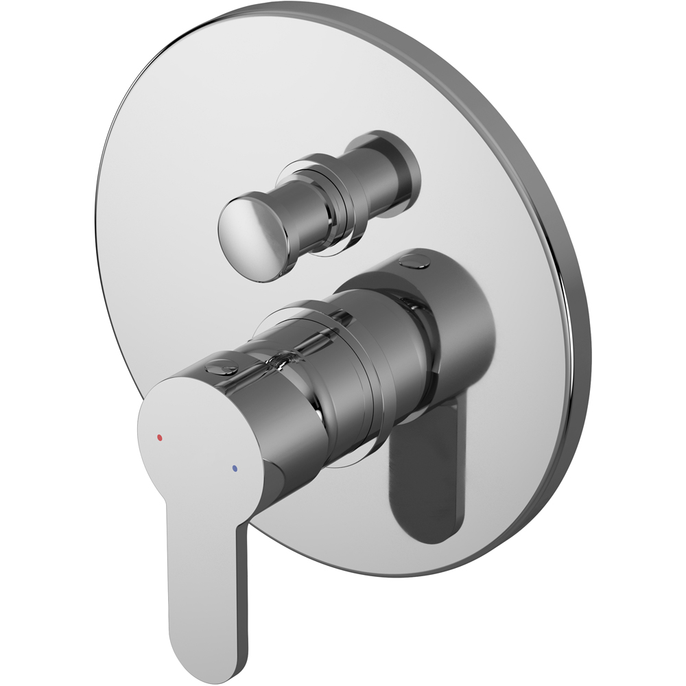 nuie Chrome Manual Shower Valve with Diverter Image 1