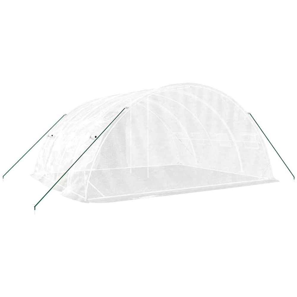 vidaXL White Polyethylene Galvanised Steel Frame 16 x 13.1ft Greenhouse Image 5