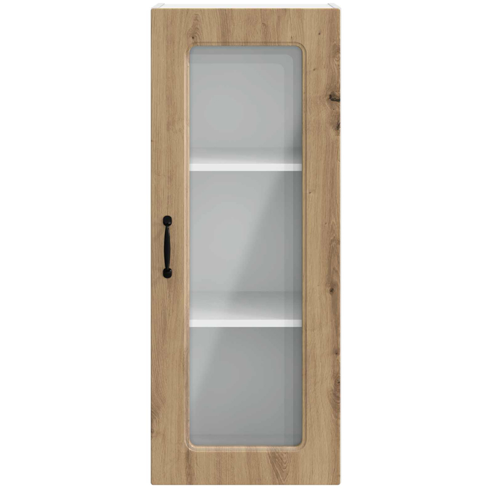 vidaXL Single Glass Door Artisan Oak Kitchen Wall Cabinet Image 4