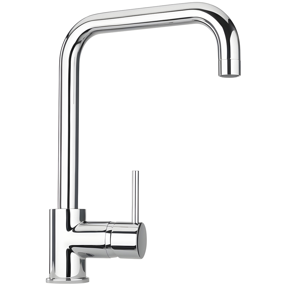 Piralla Vox Polished Chrome Single Side Lever Quad Swivel Spout Kitchen Tap Image 1
