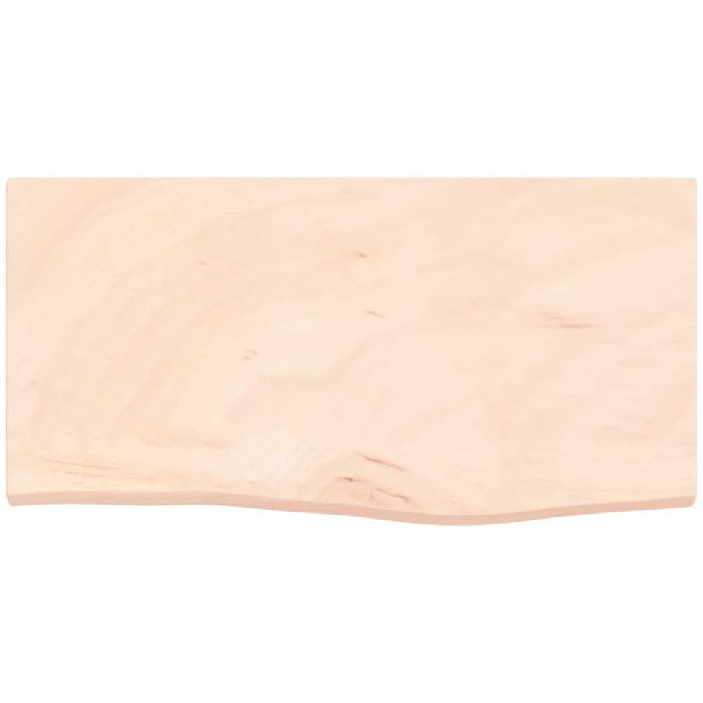vidaXL 60 x 30 x 4cm Untreated Solid Oak Wood Wall Shelf Image 3