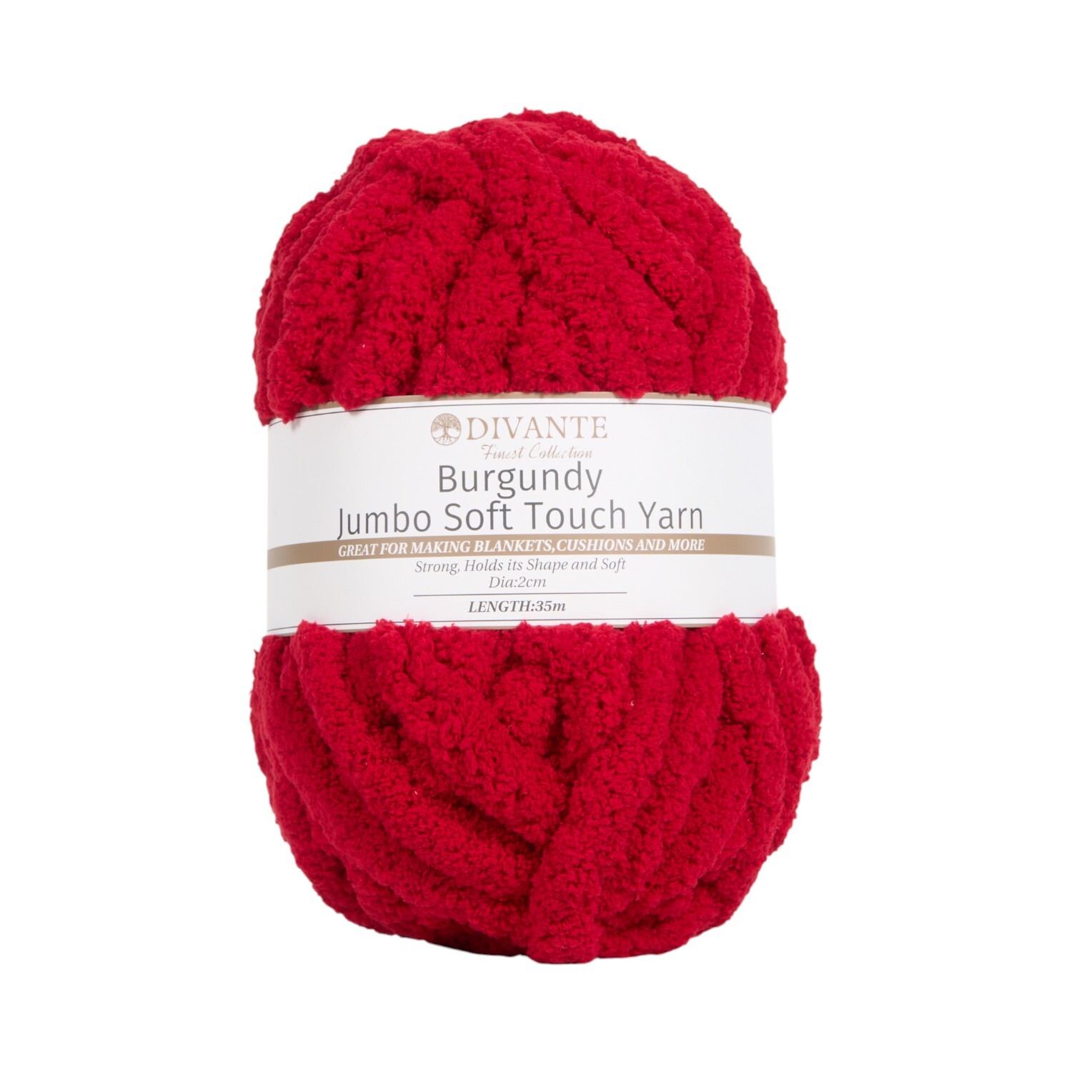 Jumbo Soft Touch Yarn Burgundy Image 1