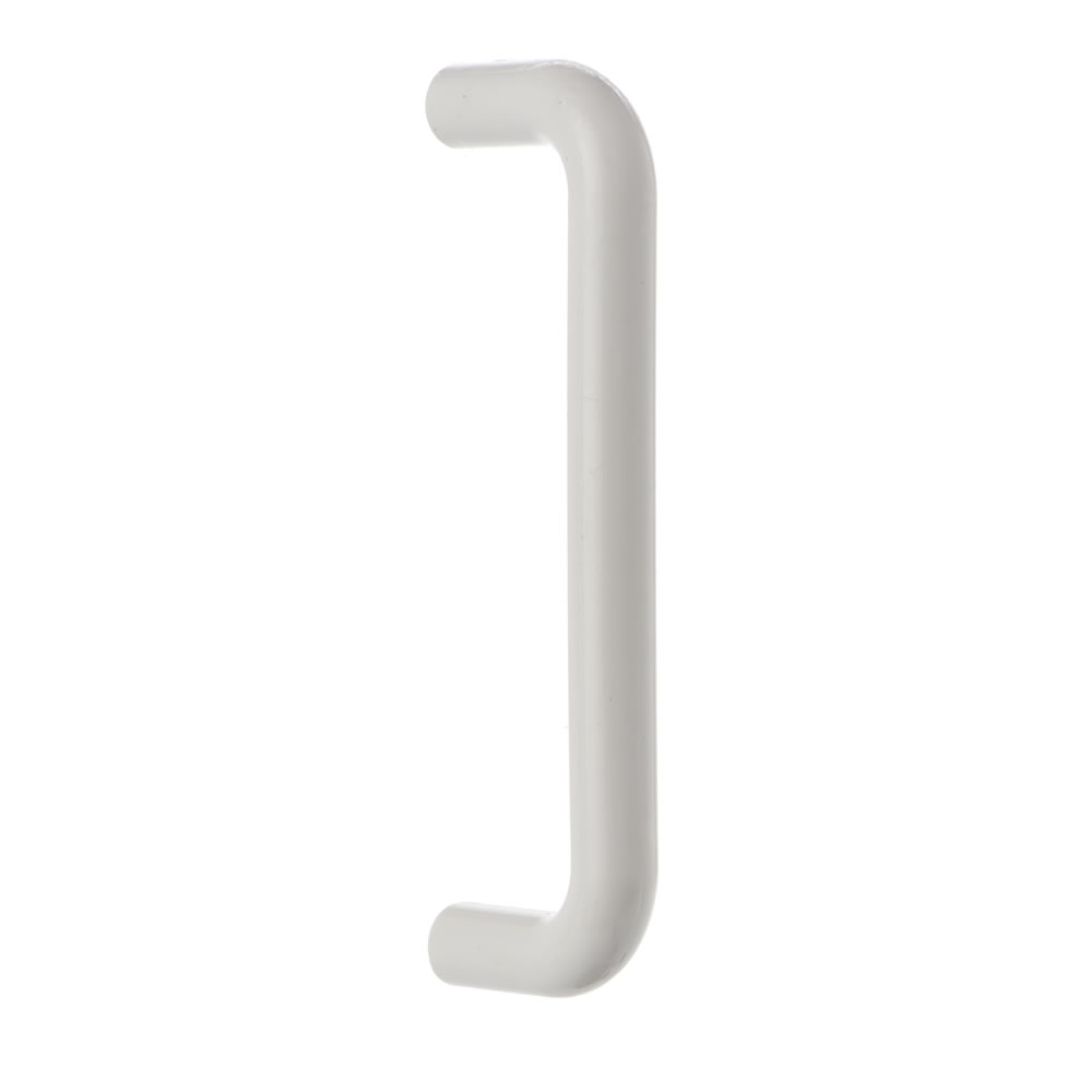 Wilko 100mm D-Shape White Plastic Door Handle Image