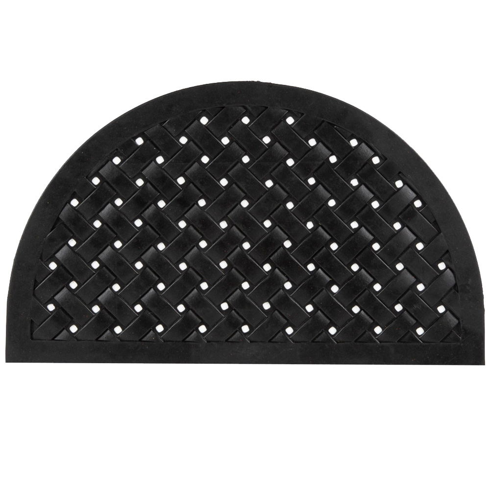 Esselle Home Reddish Black Rubber Doormat 45 x 75cm Image 1