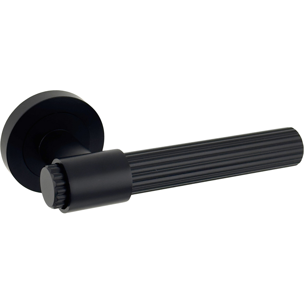 AXS Hardware Nevada Black Door Handles on Rose Image 3