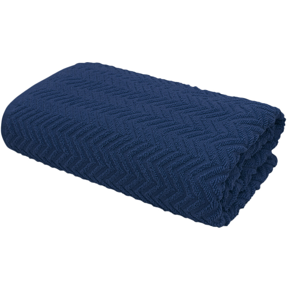 Velosso Moda Navy Bath Towel Set of 2 Image 1