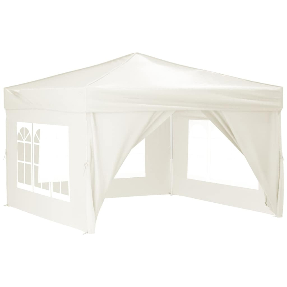 vidaXL 3 x 3m Cream Foldable Party Tent with Sidewalls Image 2