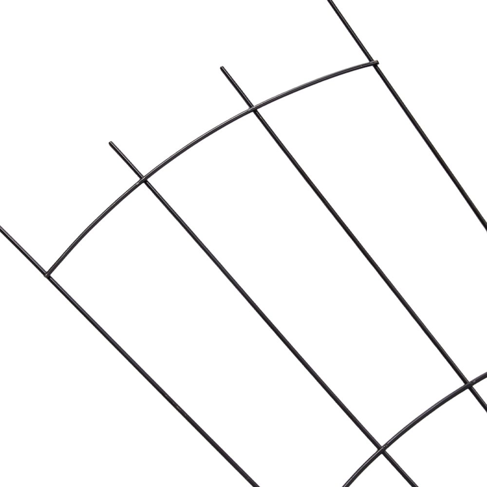 Living and Home Black Metal Fan Shape Climbing Plant Trellis 82cm 4 Pack Image 3
